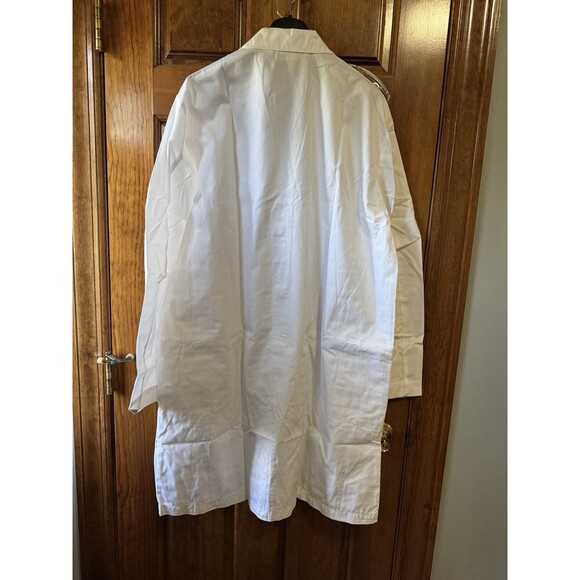 Landau Unisex 3-Pocket Full-Length 4 button White Coat - Adult Medium - Picture 5 of 7